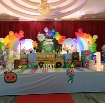 party artists Cocomelon Rhyme Birthday Decor
